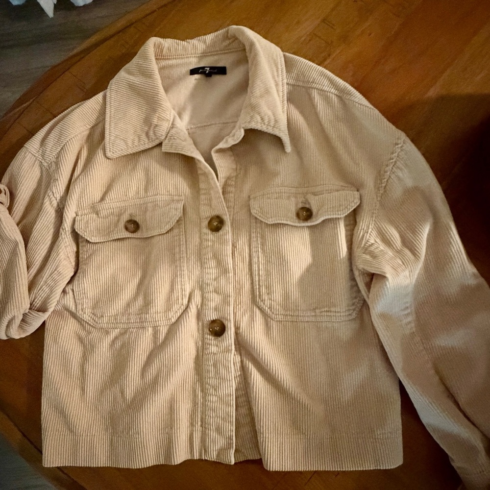 7 for all mankind Beige Corduroy Jacket